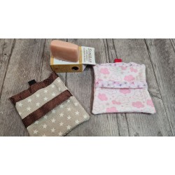 Biais Pois Blancs "Rose & Pois" 20mm Vendu au Mètre
