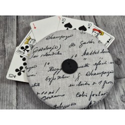 Tissu vintage textes Ecritures Encre & Plume l: 112 cm,  par 10 cm