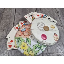 Tissu Coton Arty GAMM Souris cerf-volant fond Blanc - Par 10 cm
