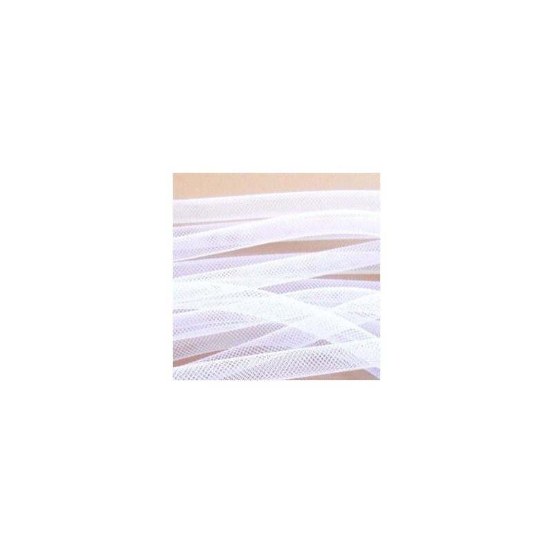 Fil Résille Tubulaire Blanc diamètre 8 mm (Sachet : 1 m)