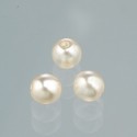 Perles rondes Luster en verre cirée effet nacré blanc 8 mm, 20 p.