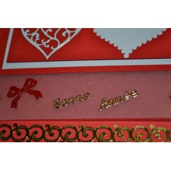 Planche stickers motifs Coeurs et fleurs miniatures Argenté