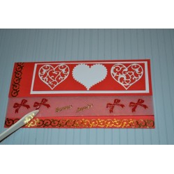 Planche stickers  Roses Argentées fond Mat pour Carterie et Embellissement (13 x 23 cm)