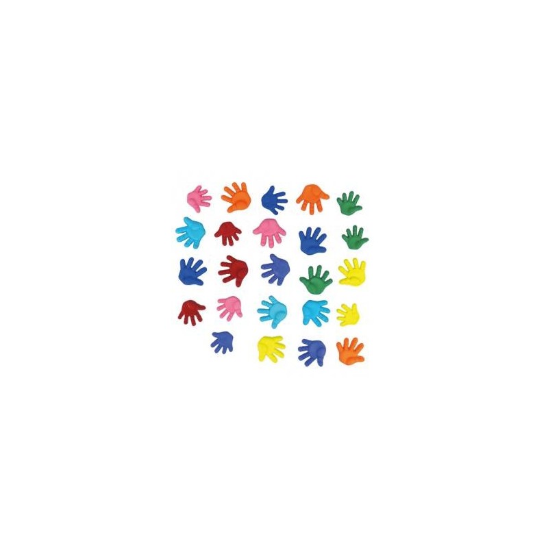 Boutons ou embellissements jolis Petites mains multicolores (sachet 24 pièces) Boutons ou embellissements jolis Petites mains multicolores (sachet 24 pièces)