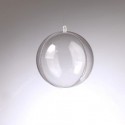 Boule décorative en plastique diamètre 10 cm, séparable en 2 parties