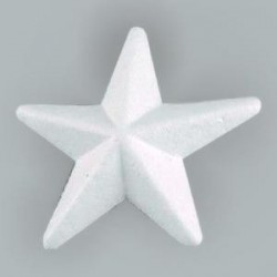 Etoile en  polystyrène à customiser Petit modèle 11.5 cm (sachet 2 pièces )