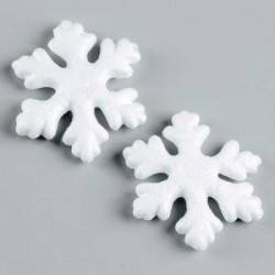 Flocons de Neige en  polystyrène 7 cm (sachet 2 pièces ) à customiser