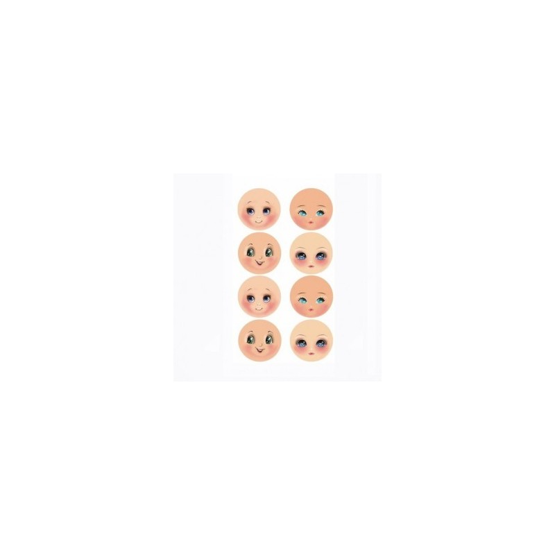 Plaque de Mousse thermoformable Imprimé Visages (8 mini visages différents) Plaque de Mousse thermoformable Imprimé Visages (8 mini visages différents)
