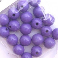 Perles en bois  Lilas  14 mm (sachet 20 pièces)
