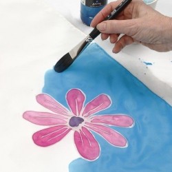 Foulard en Soie blanc à peindre ou à customiser  dimension 35 cm x 130 cm