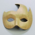 Masque Demi "Plume"  en papier mâché (16.5 x 16cm)