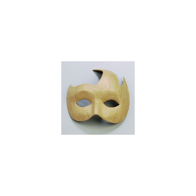 Masque Demi "Plume"  en papier mâché (16.5 x 16cm)
