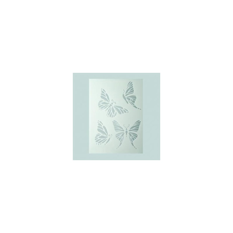 Pochoir Papillon 4 motifs (format A 5) Pochoir Papillon 4 motifs (format A 5)