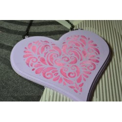 Support à décorer en Carton Boîte en forme de Coeur (vendu à l'unité)