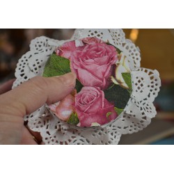 Serviette en papier motifs : "PARIS Rose Garden"  (vendue à l'unité)