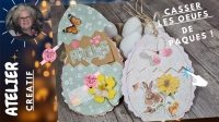 ATELIER CARTERIE SCRAP : Comment REALISER DE JOLIS OEUFS EN PAPIER POUR UNE CARTE OU INVITATION FETES DE PAQUES , VIDEO